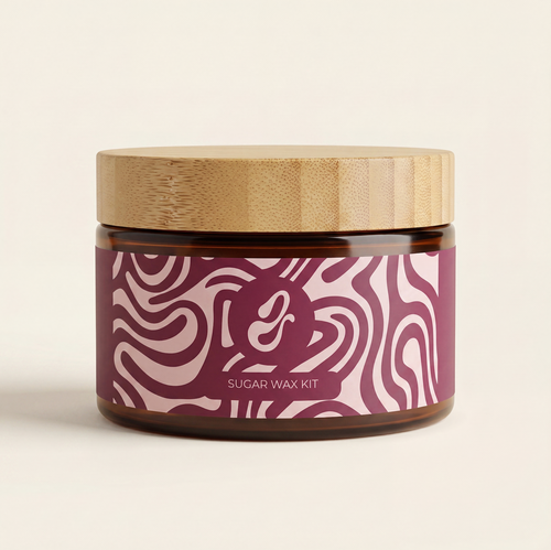 Aira sugar wax lifted with bamboo spatula